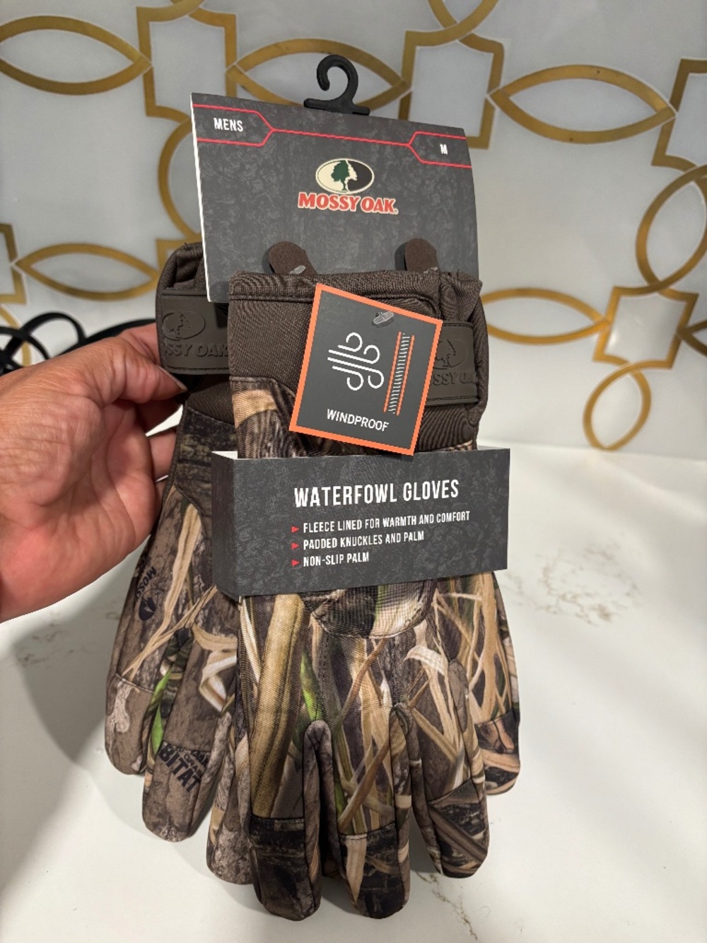 Mossy Oak Windproof Waterfowl Gloves NWT Men's Med